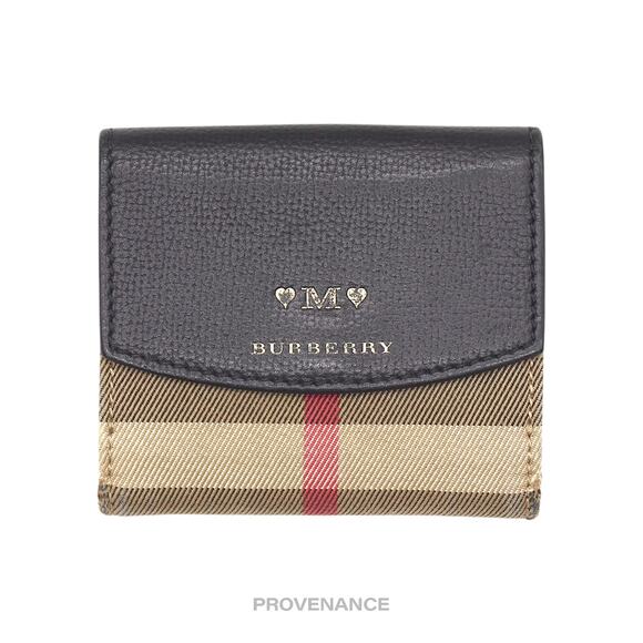 🔴 Burberry Trifold Snap Wallet - Nova Check Black